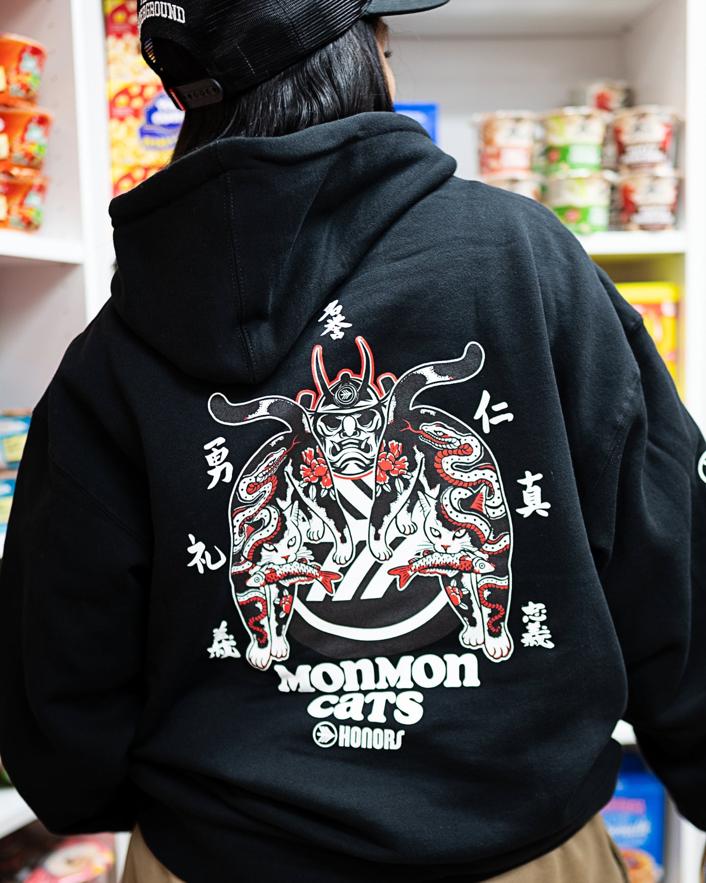 Honors x MMC Bushido Neko Hoodie - Black