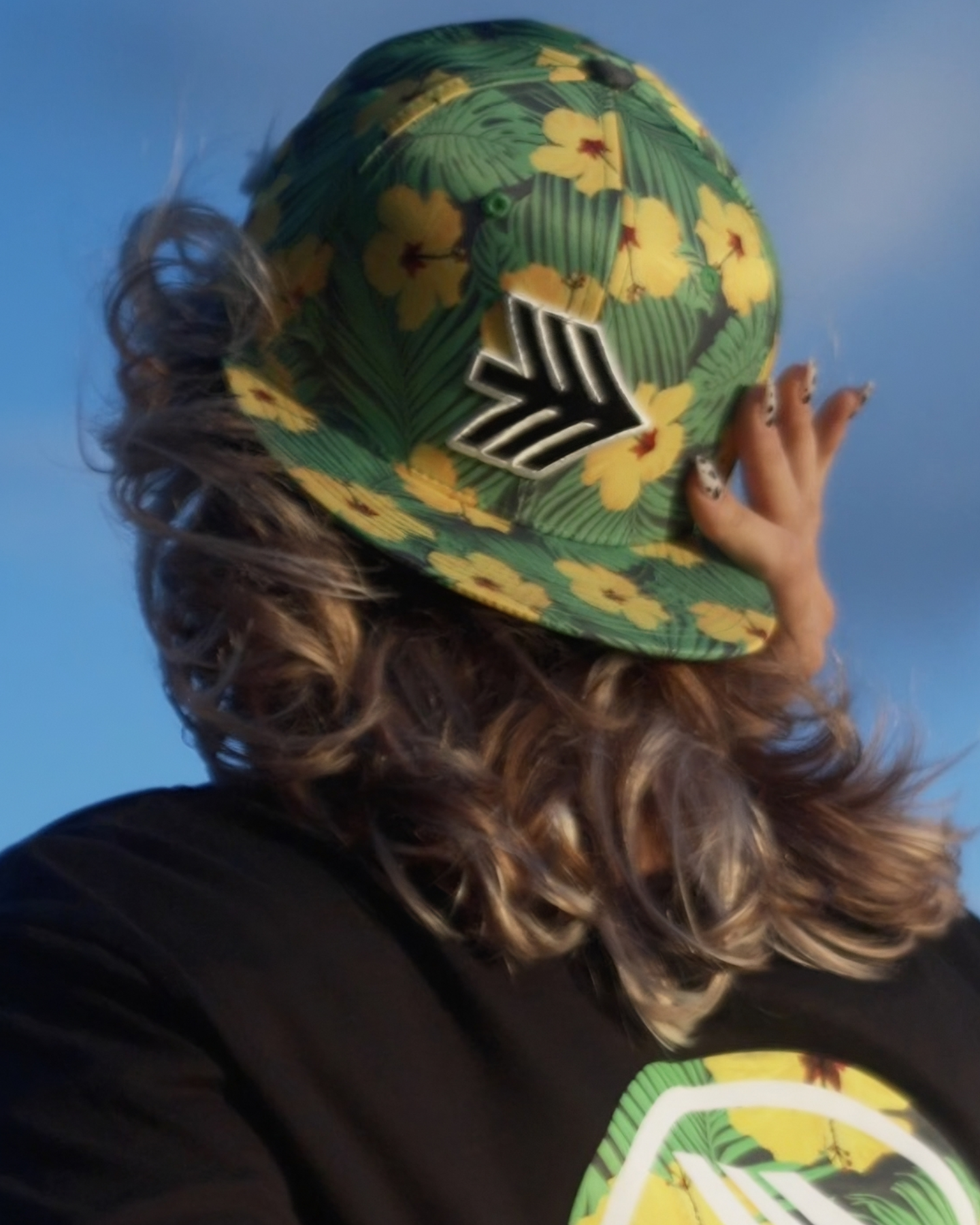Floral Three Point Snapback - Yellow/Green
