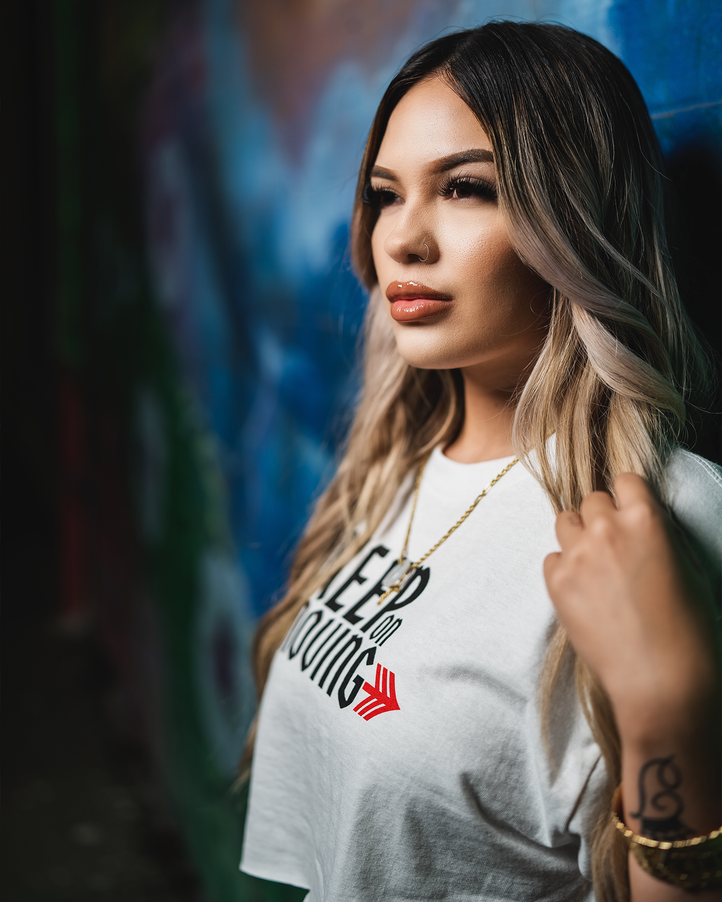 Keep On Moving Tee - White