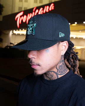 New Era Bushido Snapback - Black/Teal