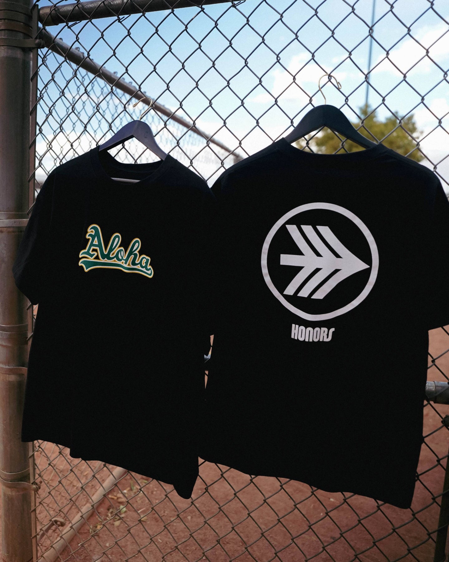 ALOHA A'S Black Tee