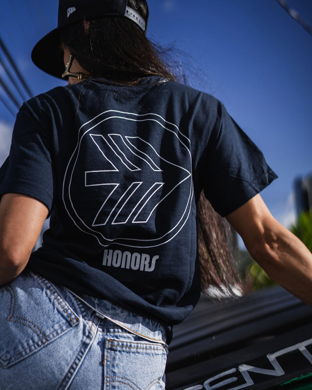 BLUE PRINT TEE - NAVY BLUE