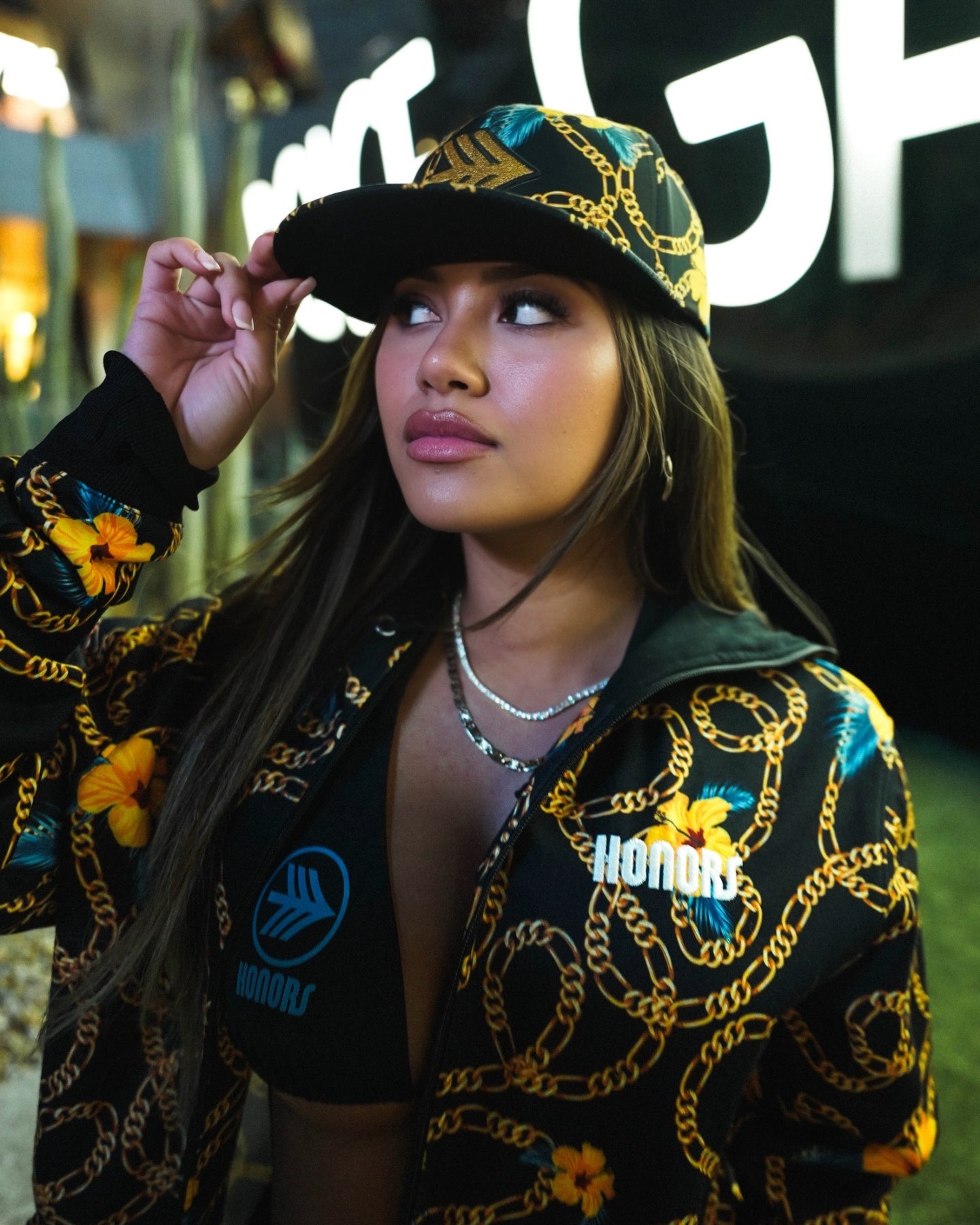 HONORS X IN4MATION ZIP UP HOODIE- BLACK/ GOLD