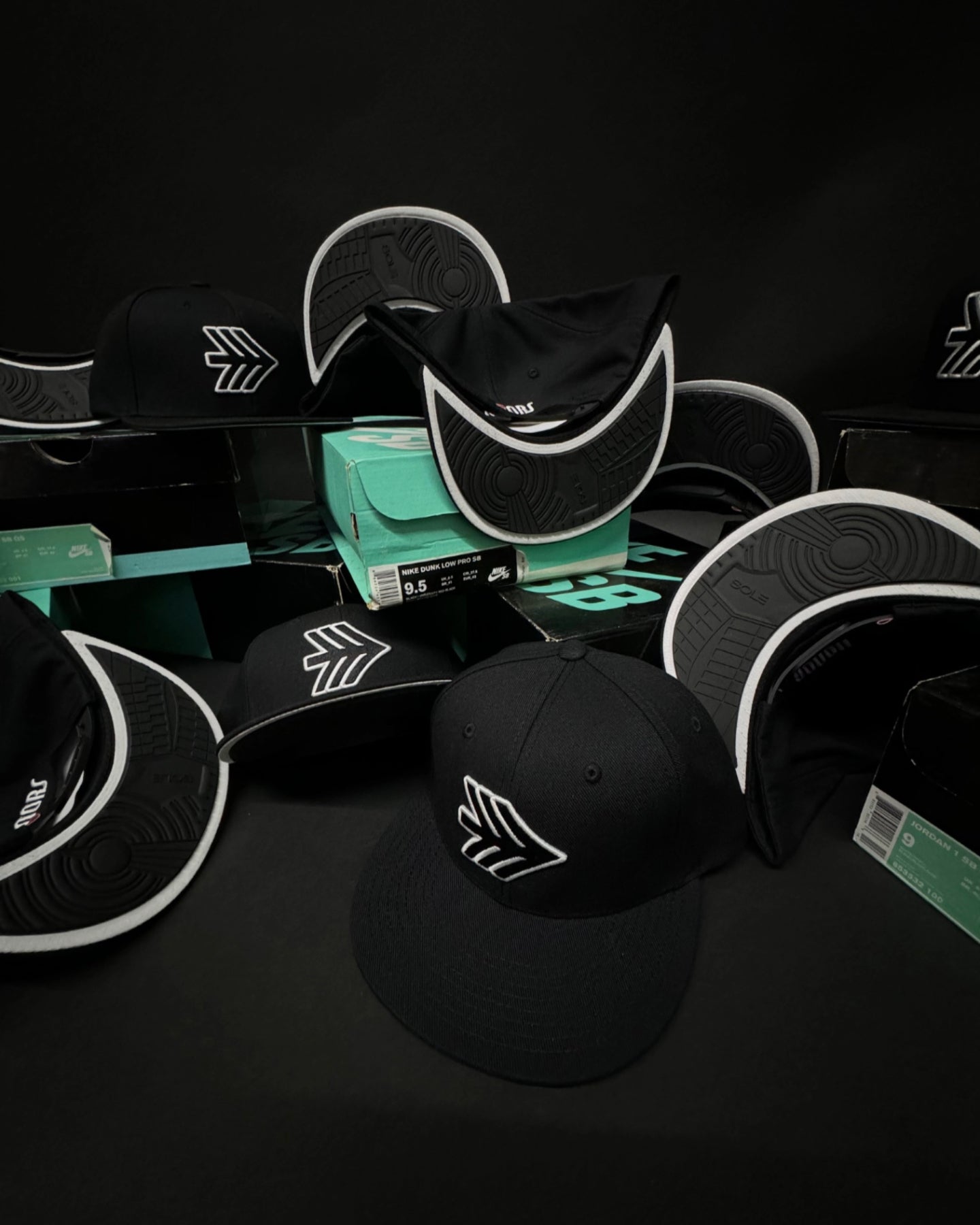 SOLE X HONORS SNAPBACK- BLACK/ WHITE/ SOLE UNDERBRIM