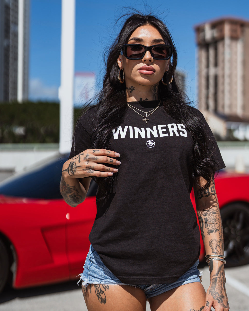 WINNERS & SINNERS- BLACK TEE