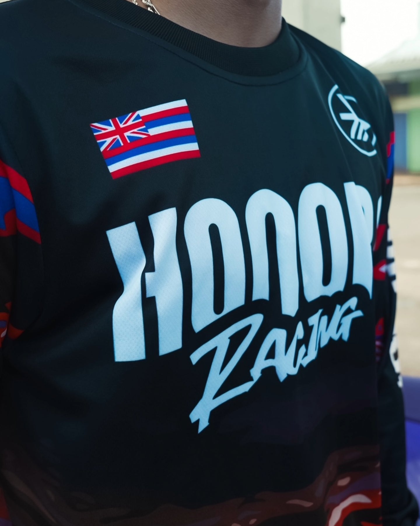 HONORS RACING JERSEY - RED & BLUE CAMOFLAUGE