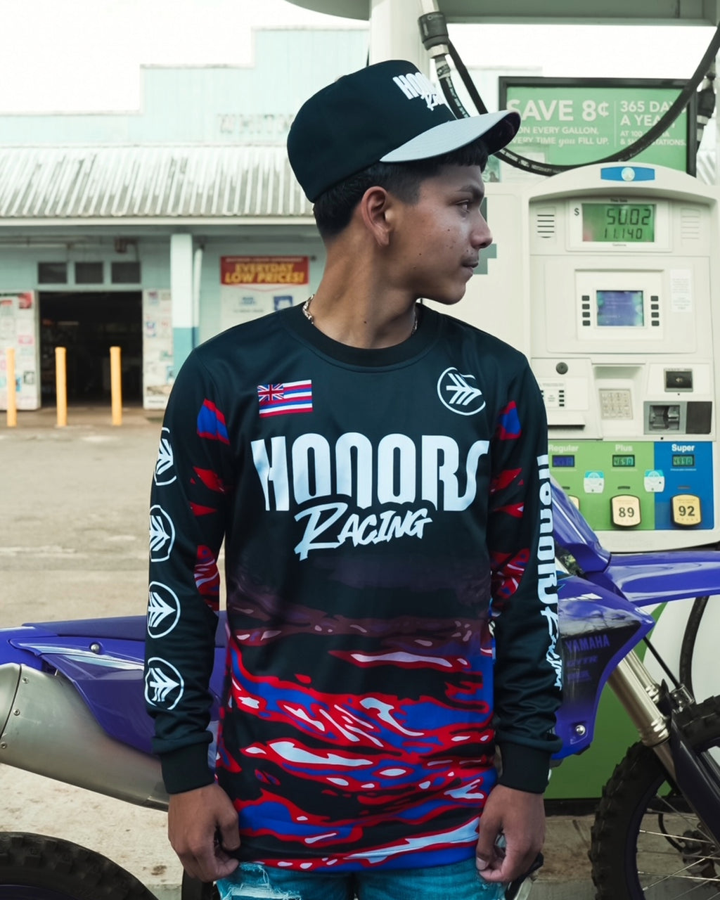 HONORS RACING JERSEY - RED & BLUE CAMOFLAUGE