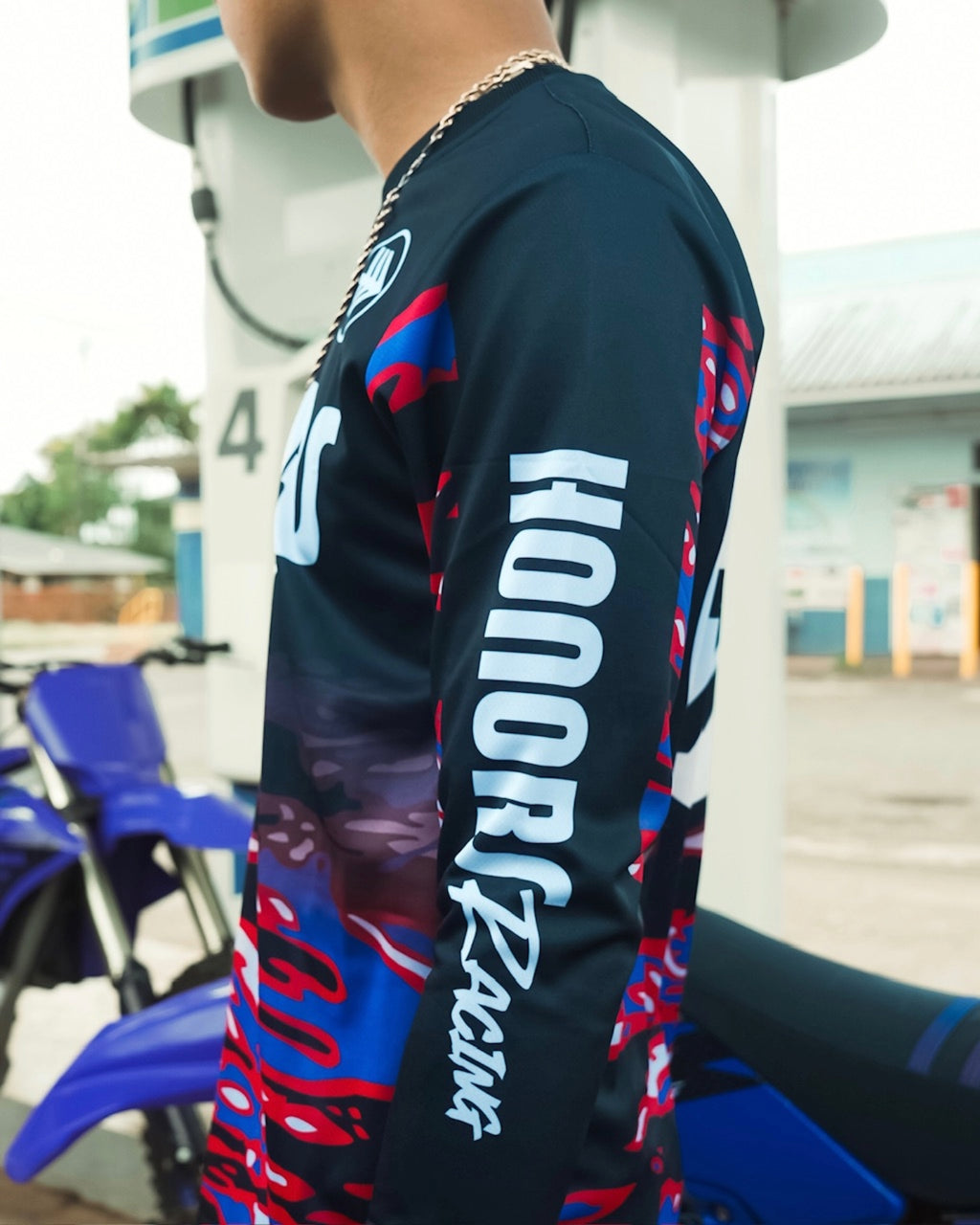 HONORS RACING JERSEY - RED & BLUE CAMOFLAUGE