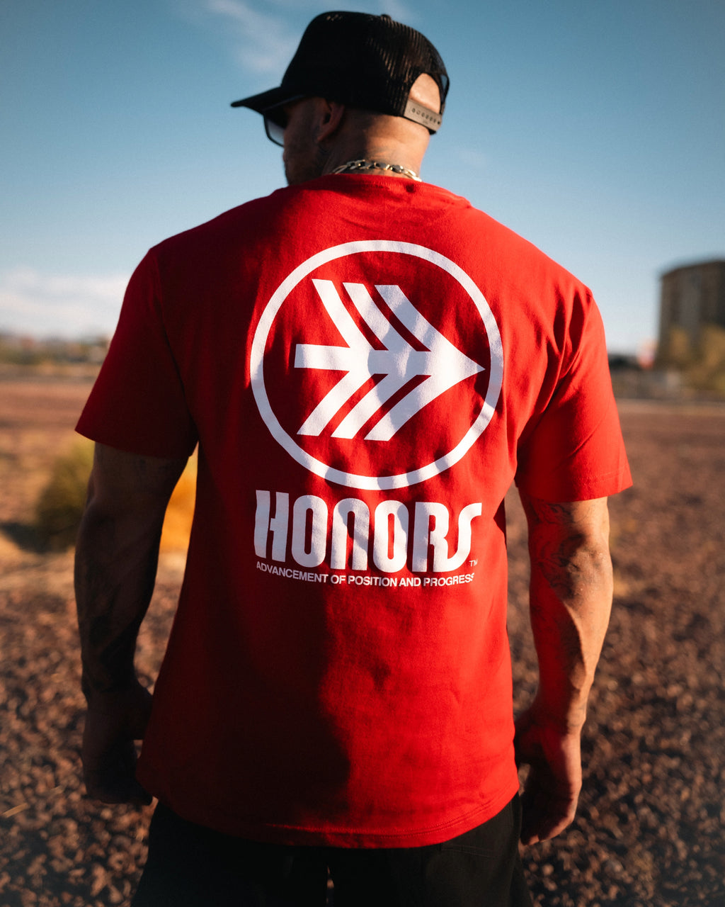 PROGRESSION LOGO TEE RED/ WHITE
