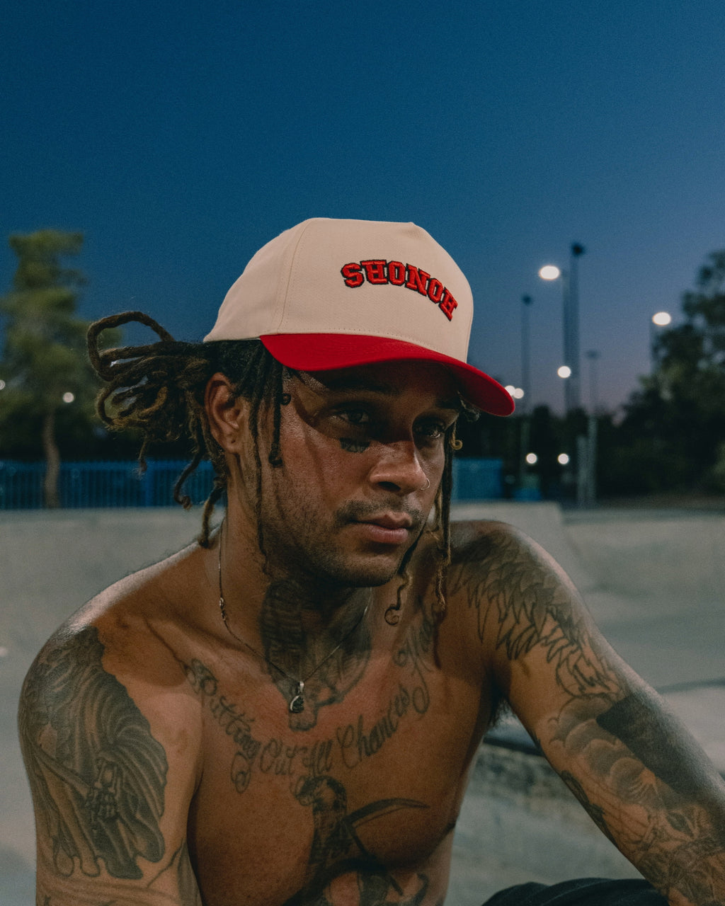 REVERSED HONORS A- FRAME SNAPBACK RED & TAN