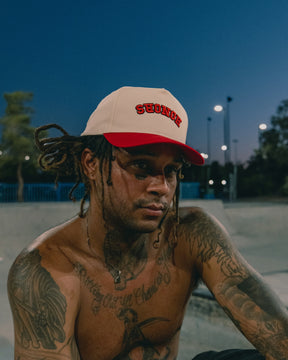 REVERSED HONORS A- FRAME SNAPBACK RED & TAN