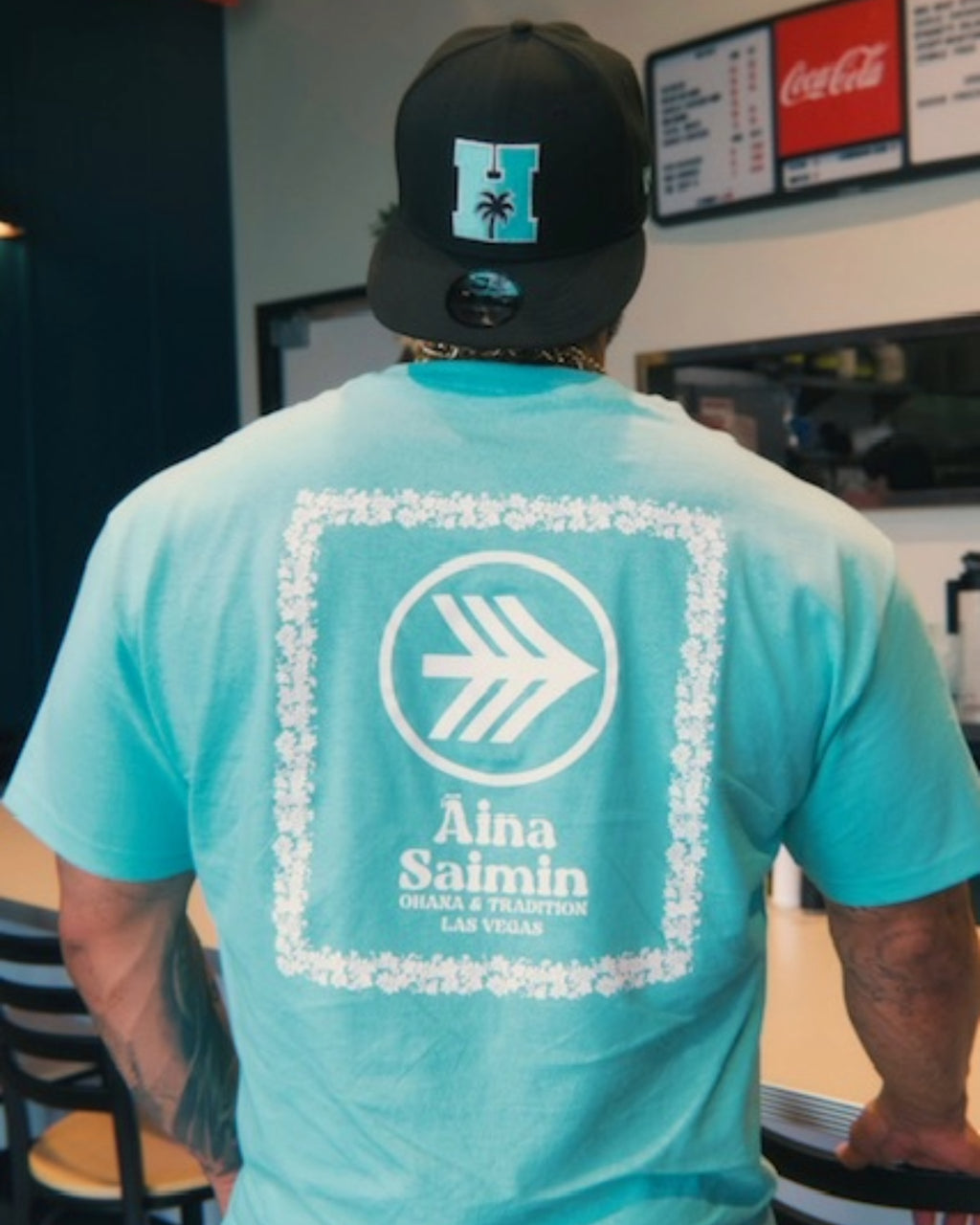AINA SAIMIN X HONORS COLLAB TEAL TEE