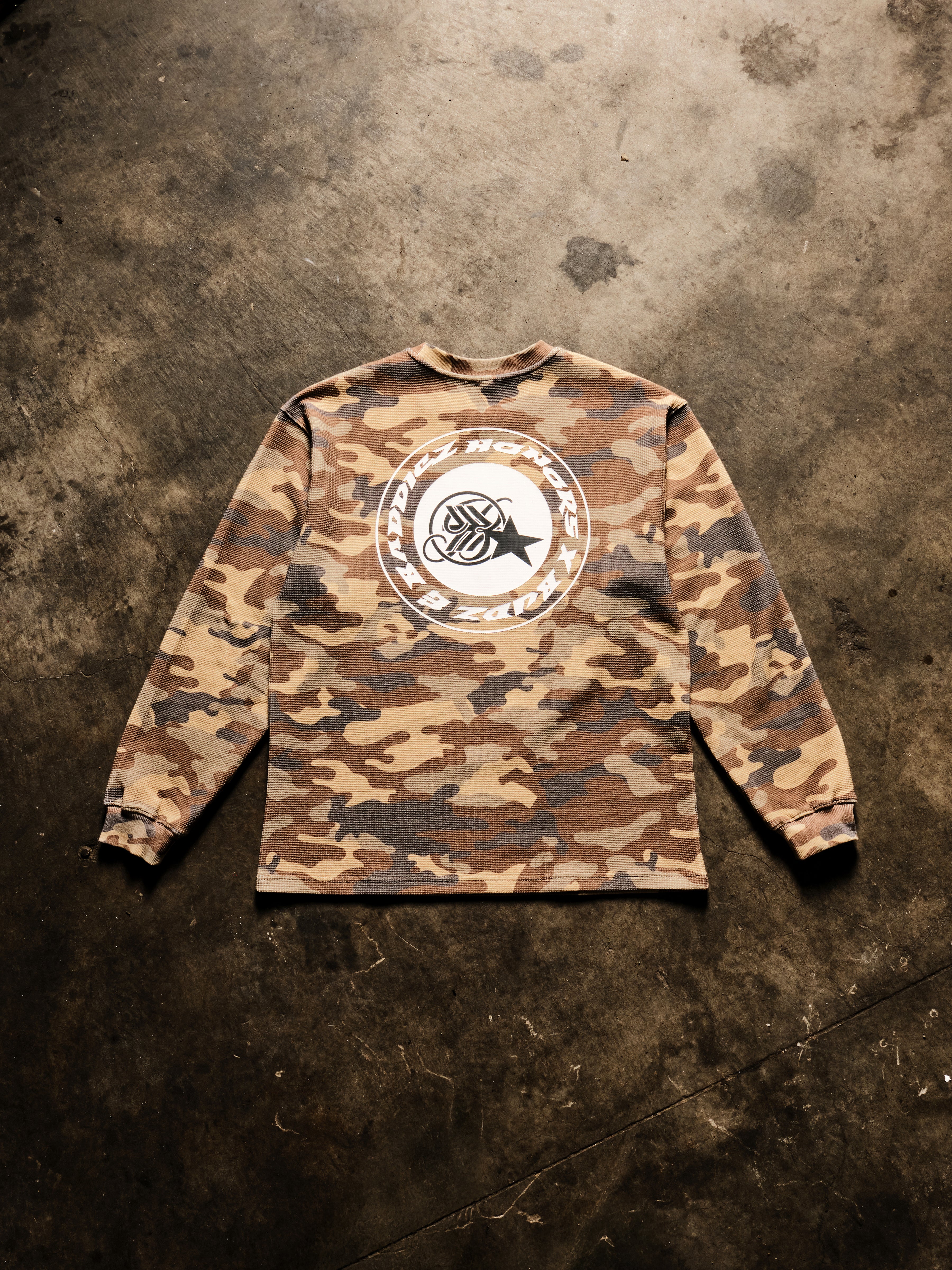 HONORS X BUDZ & BADDIEZ THERMAL LONGSLEEVE - DUSTY CAMO