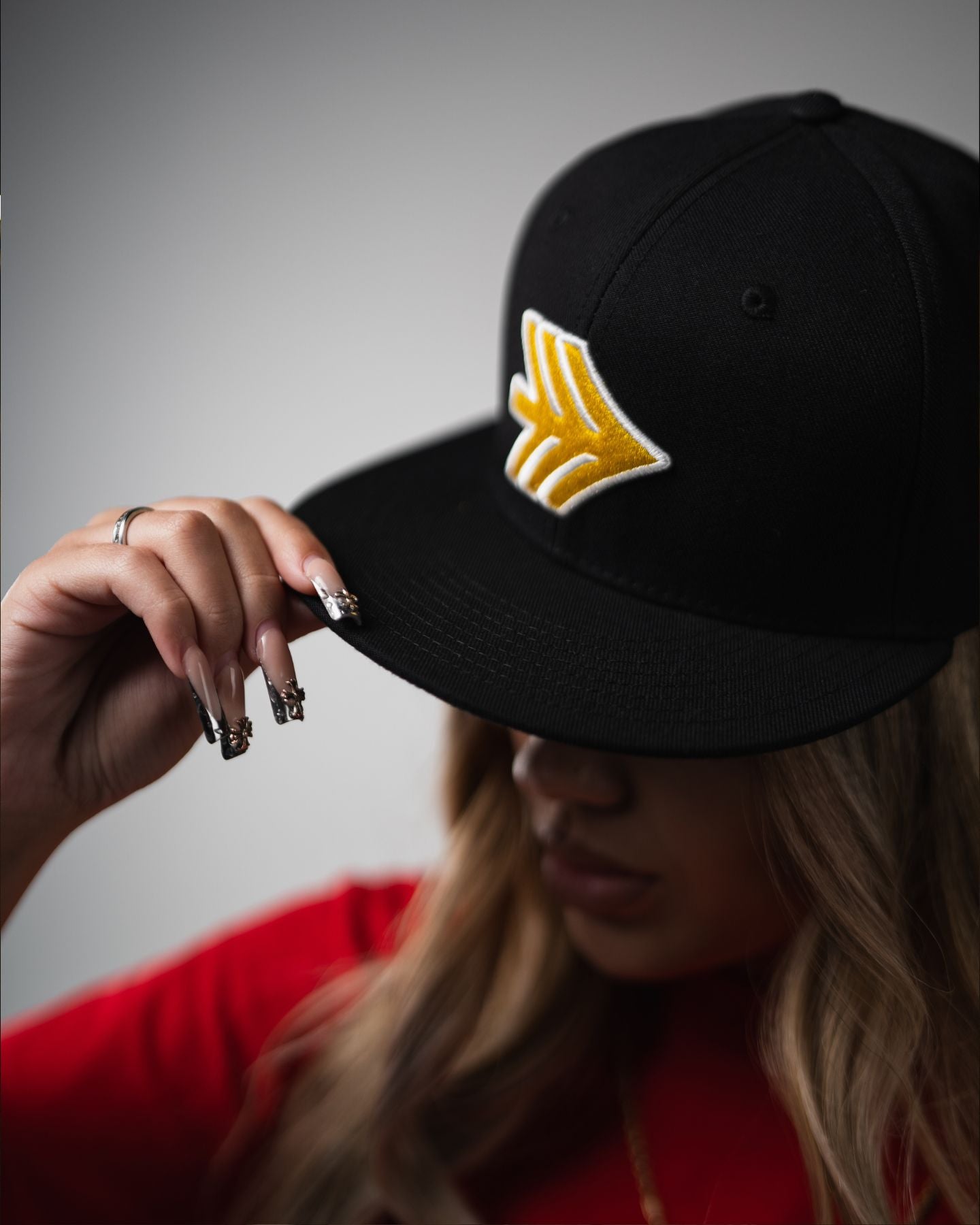 Three Point Snapback - Black/ Yellow/ White