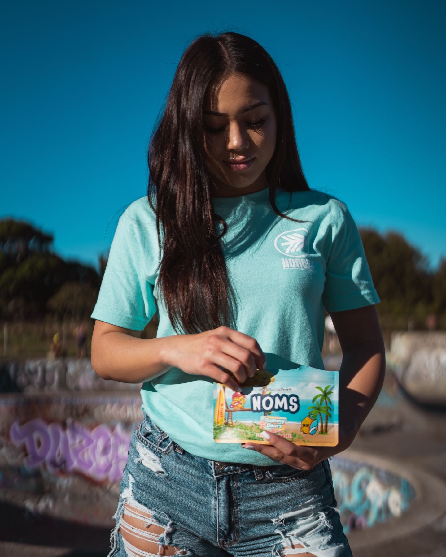 Honors x Noms Go Skate Tee - Teal