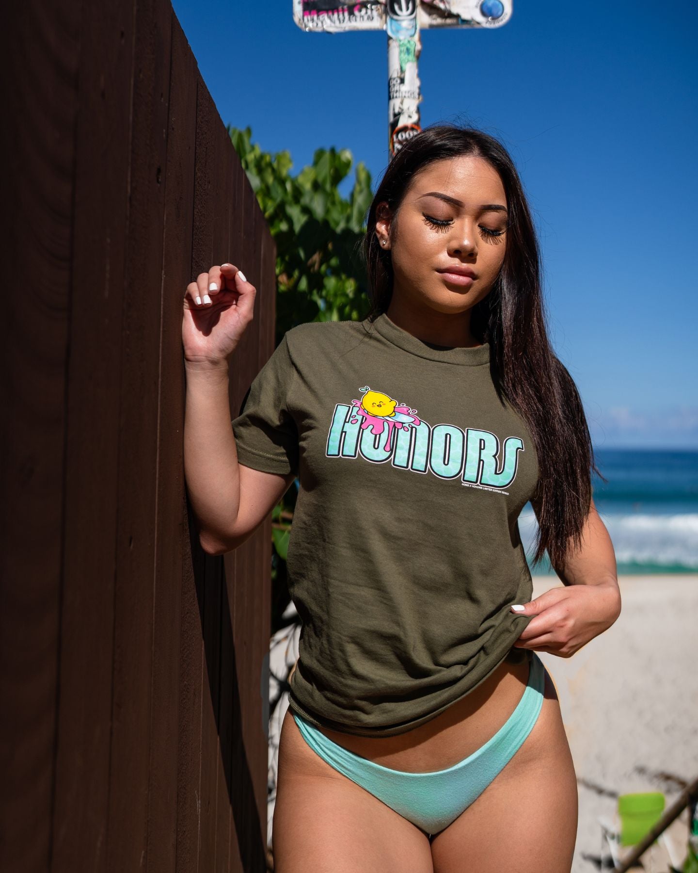 Honors x Noms Off Da Lip Tee - Military Green