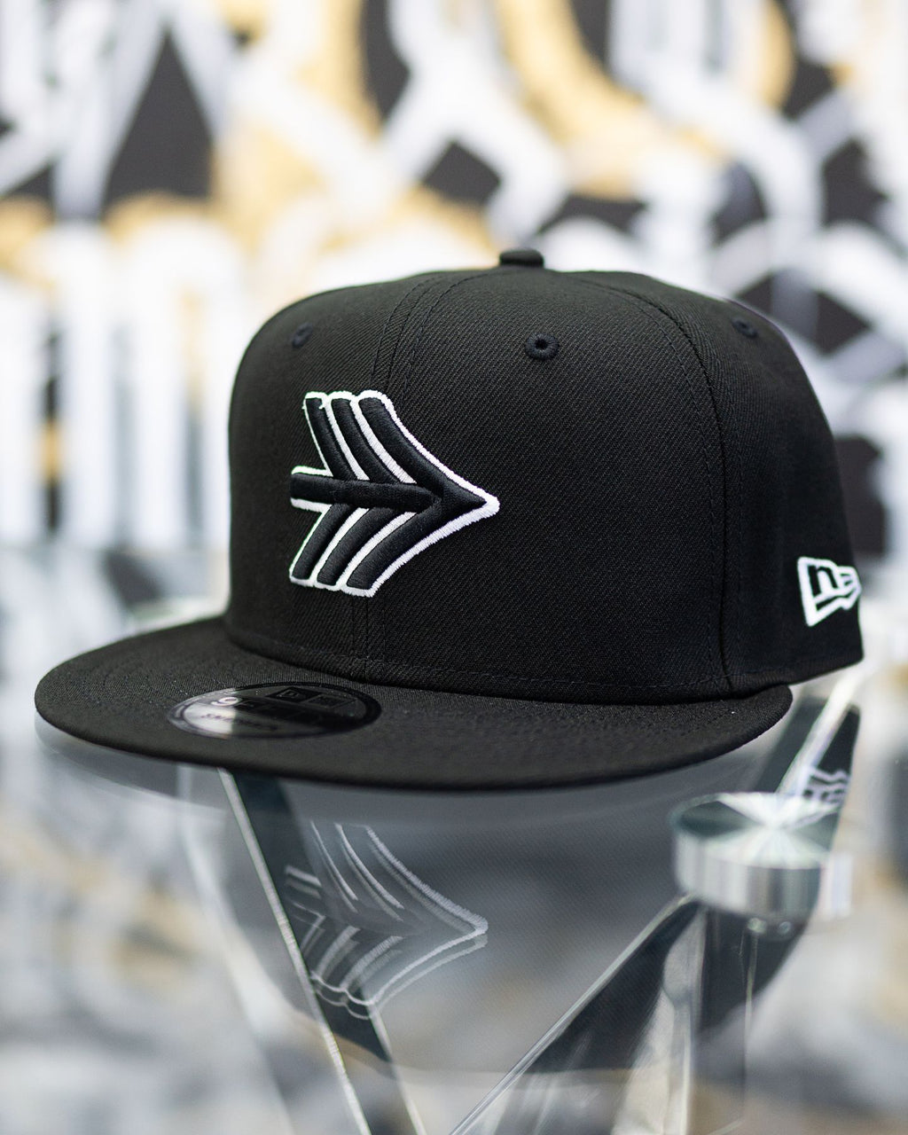 Three Point New Era Snapback - Black/White