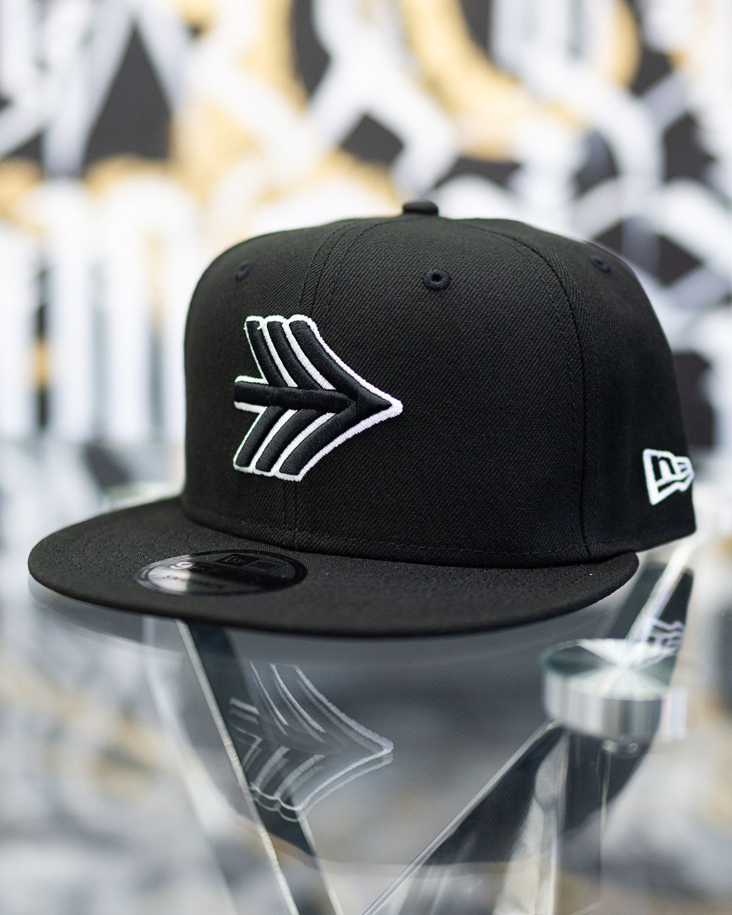 Three Point New Era Snapback - Black/White