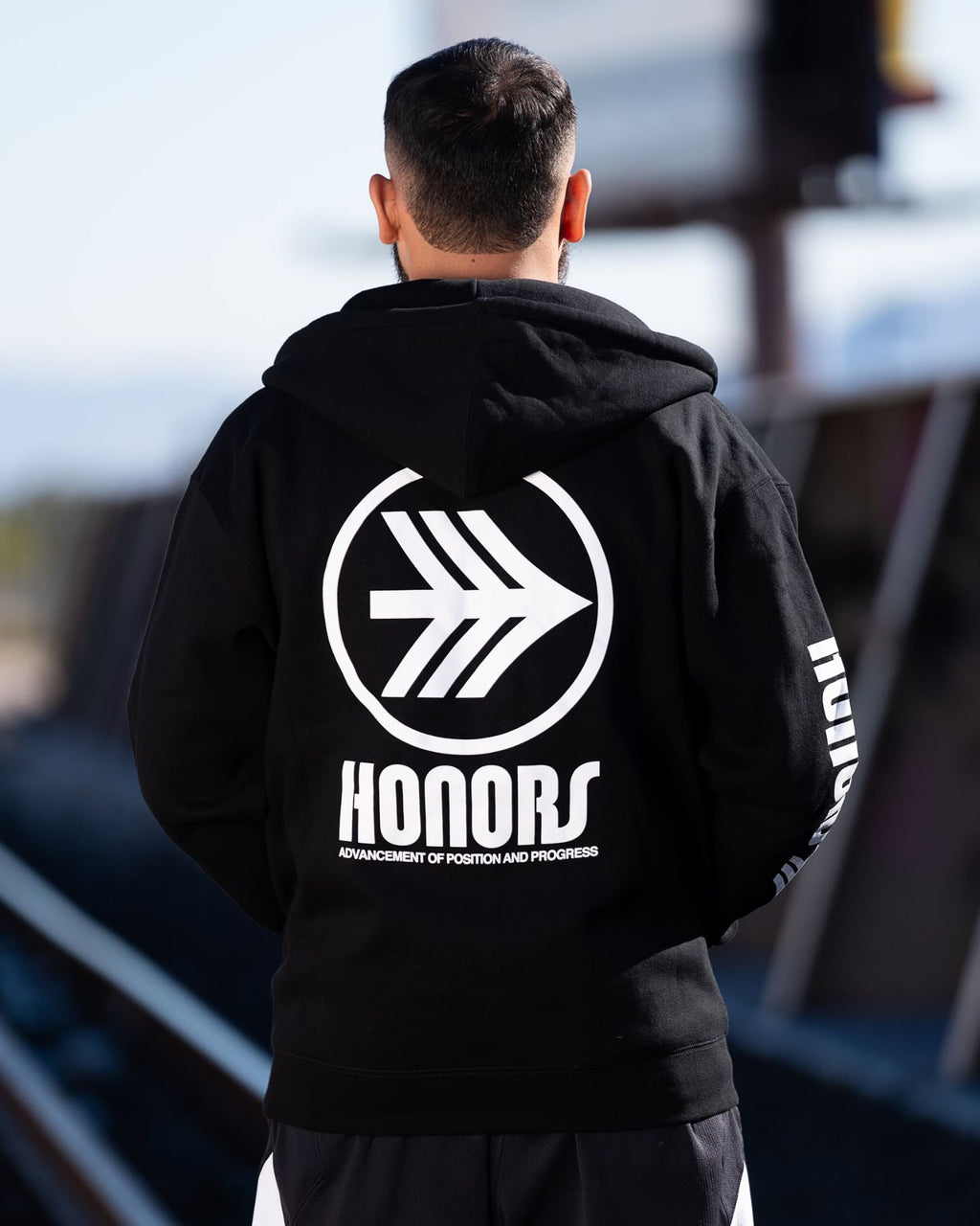 Logo Zip Up Hoodie - Black