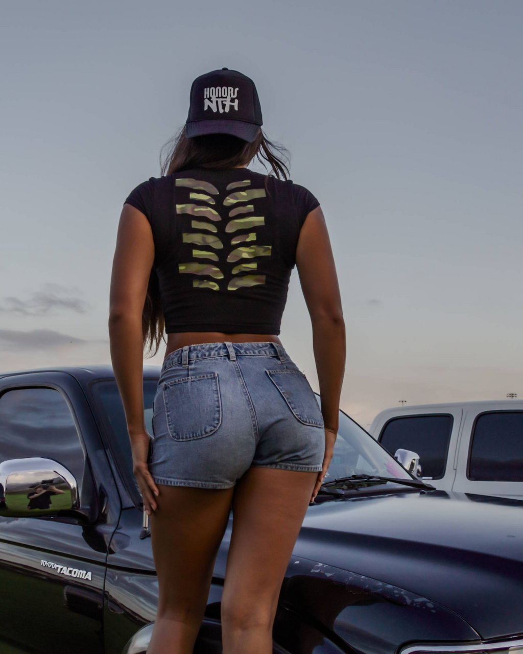 WOMENS ONE TIME CAMOUFLAGE CROP TOP