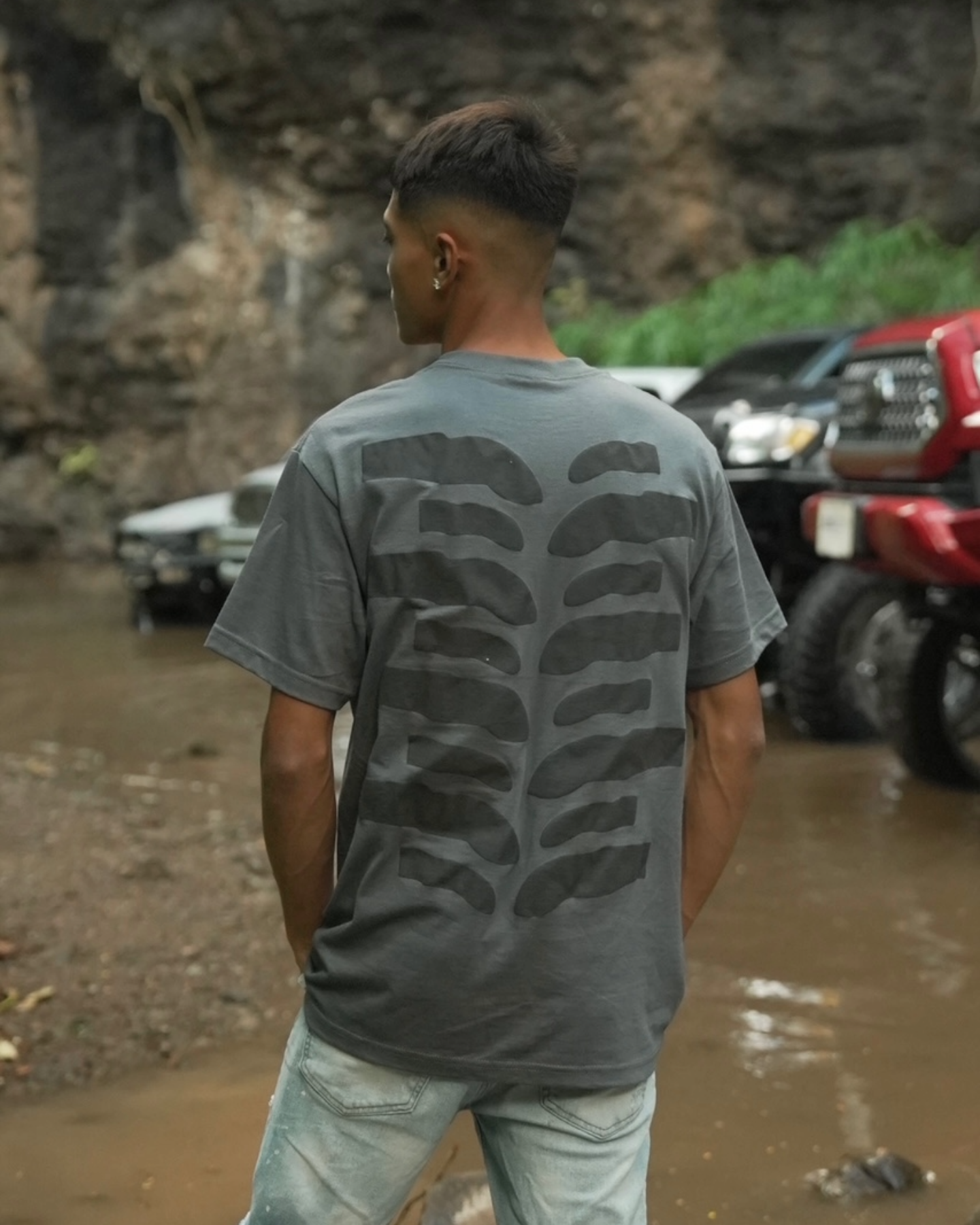 NTH X HONORS ONE TIME CHARCOAL GRAY TEE