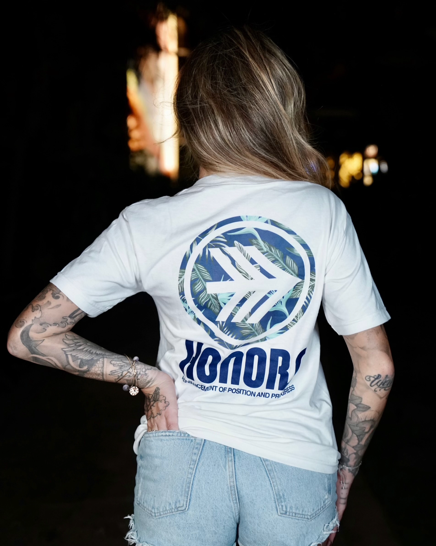 HONORS BIRD OF PARADISE WHITE TEE