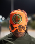 PATCHED UP CAMOFLAUGE ORANGE TRUCKER
