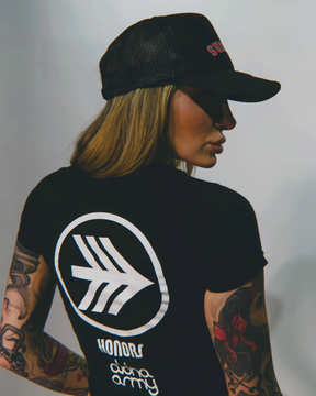 RABUBU X IN4MATION X ALOHA ARMY WOMENS TEE