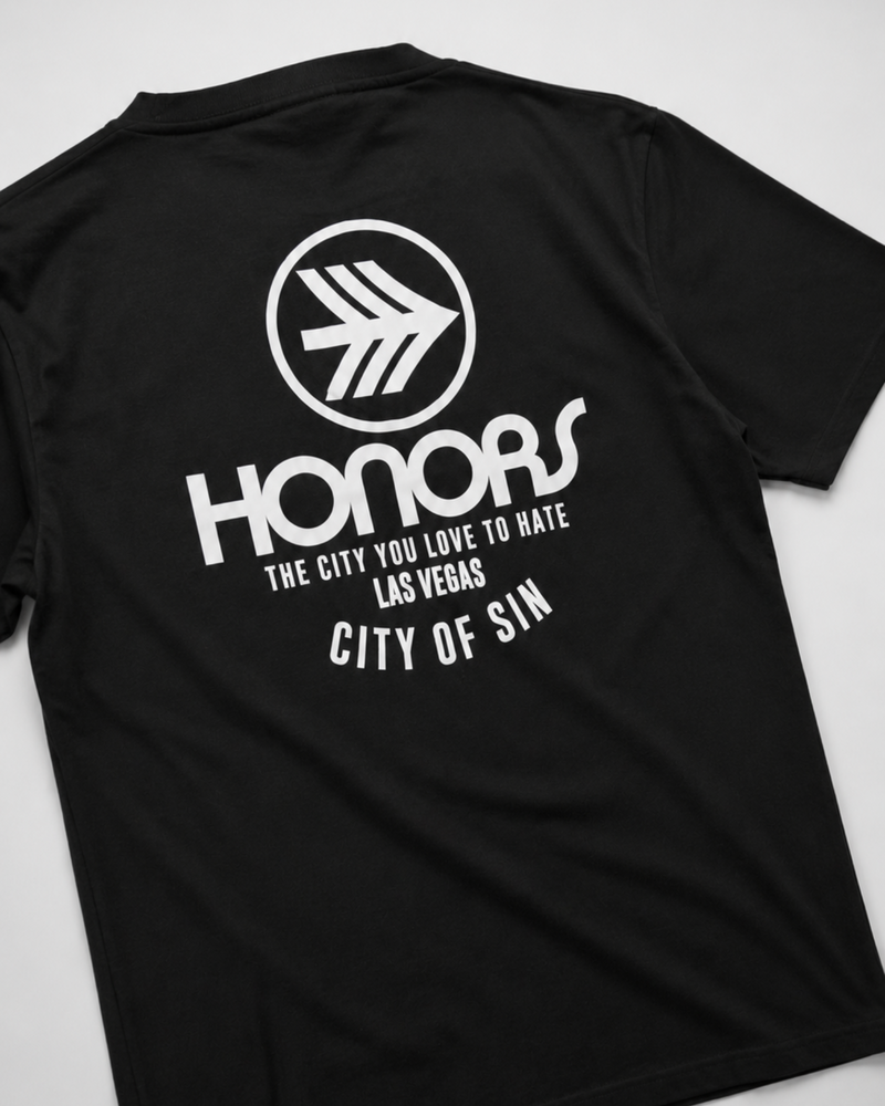 CITY OF SIN BLACK & GRAY TEE