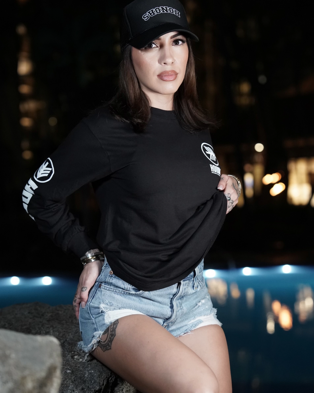 HONORS 3PT BIRD OF PARADISE BLACK L/S