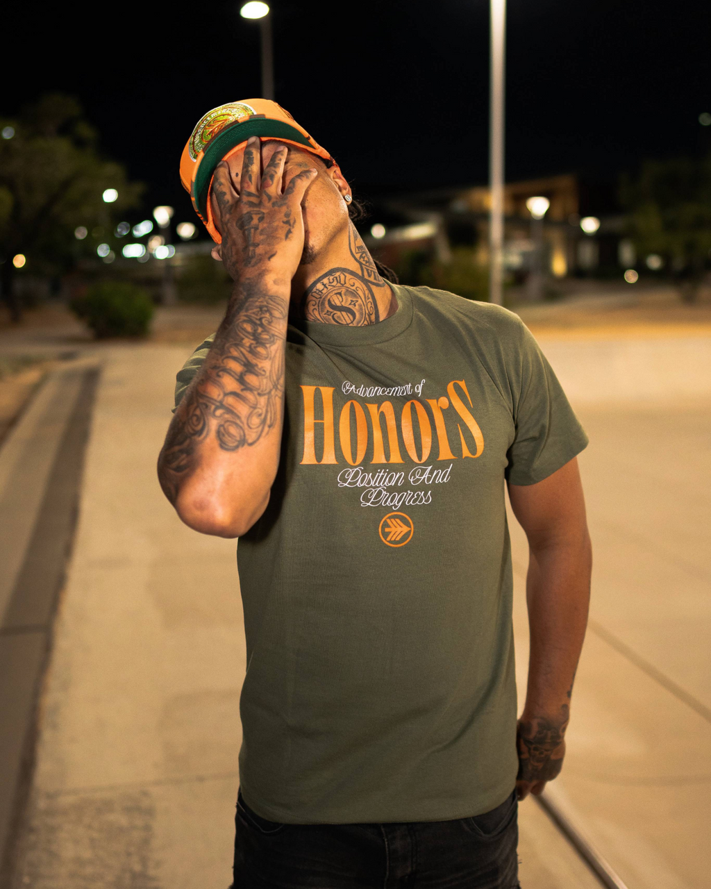 HONORS LUXURY MILITARY GREEN & ORANGE