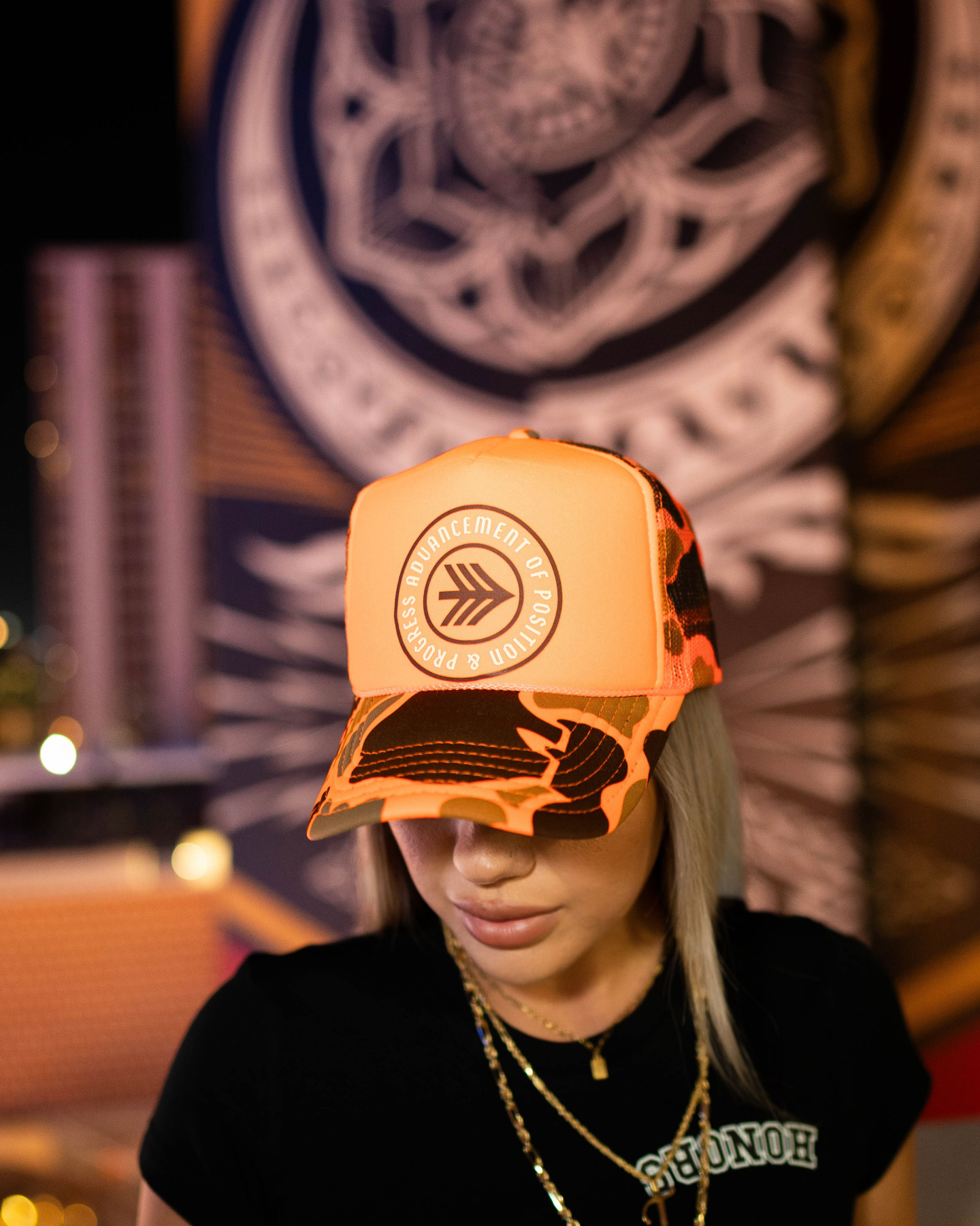 HI VIZ ORANGE CAMO TRUCKER 2.0