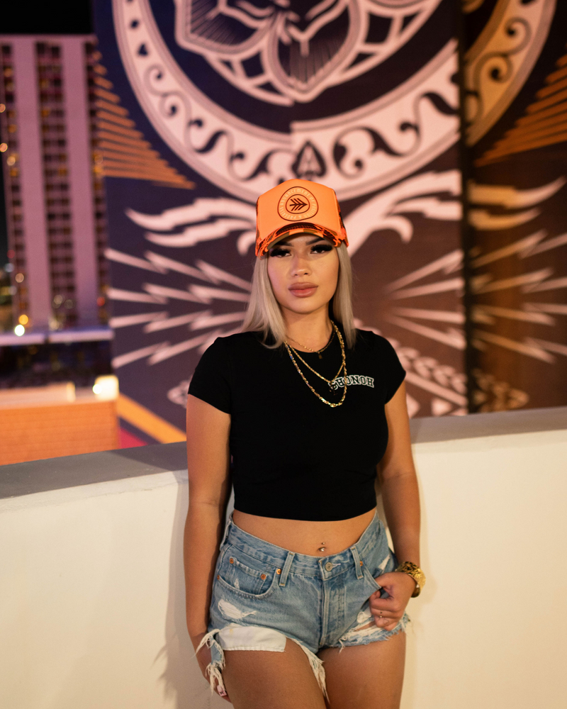 HI VIZ ORANGE CAMO TRUCKER 2.0