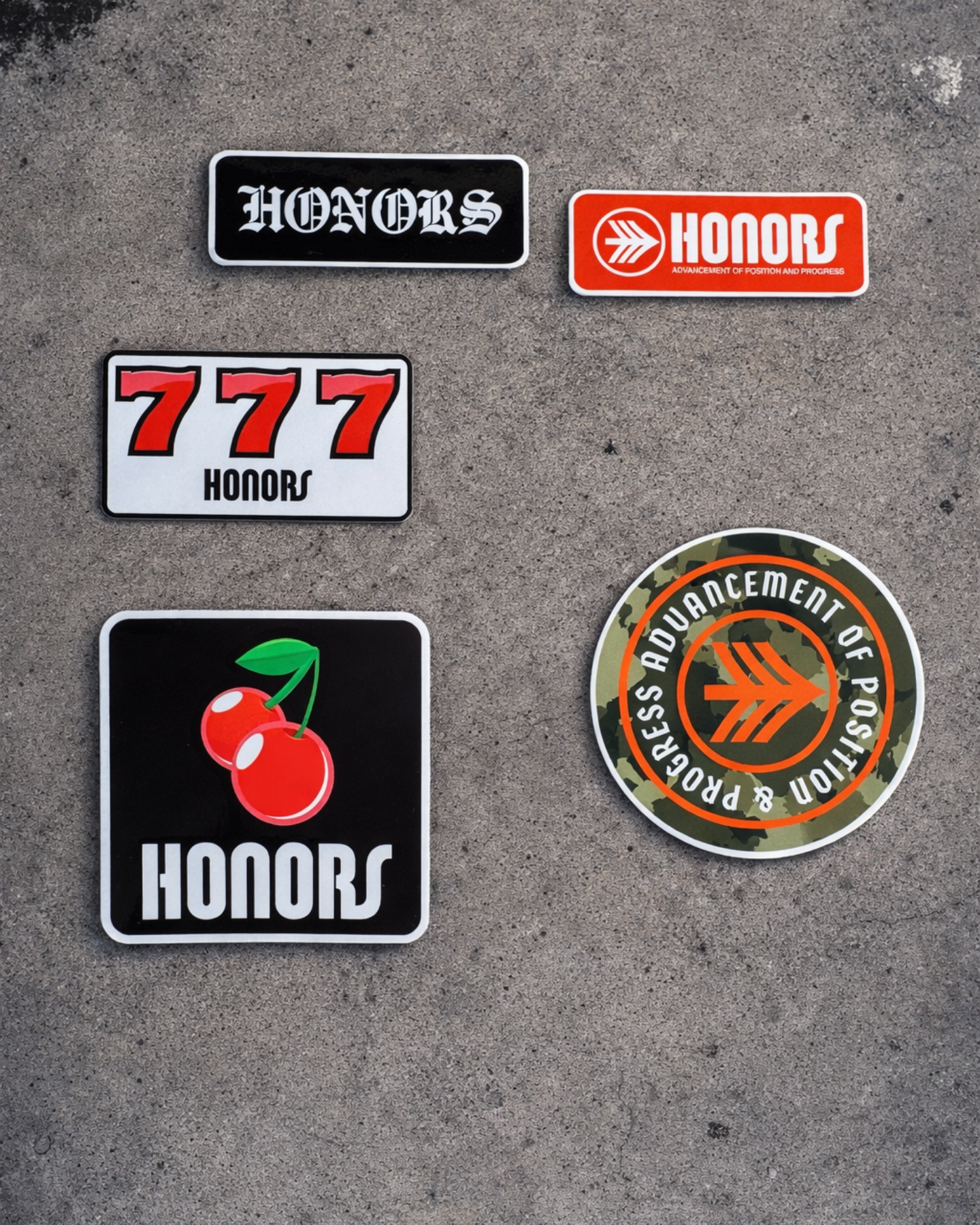 HONORS 5 PIECE CHERRY STICKER PACK