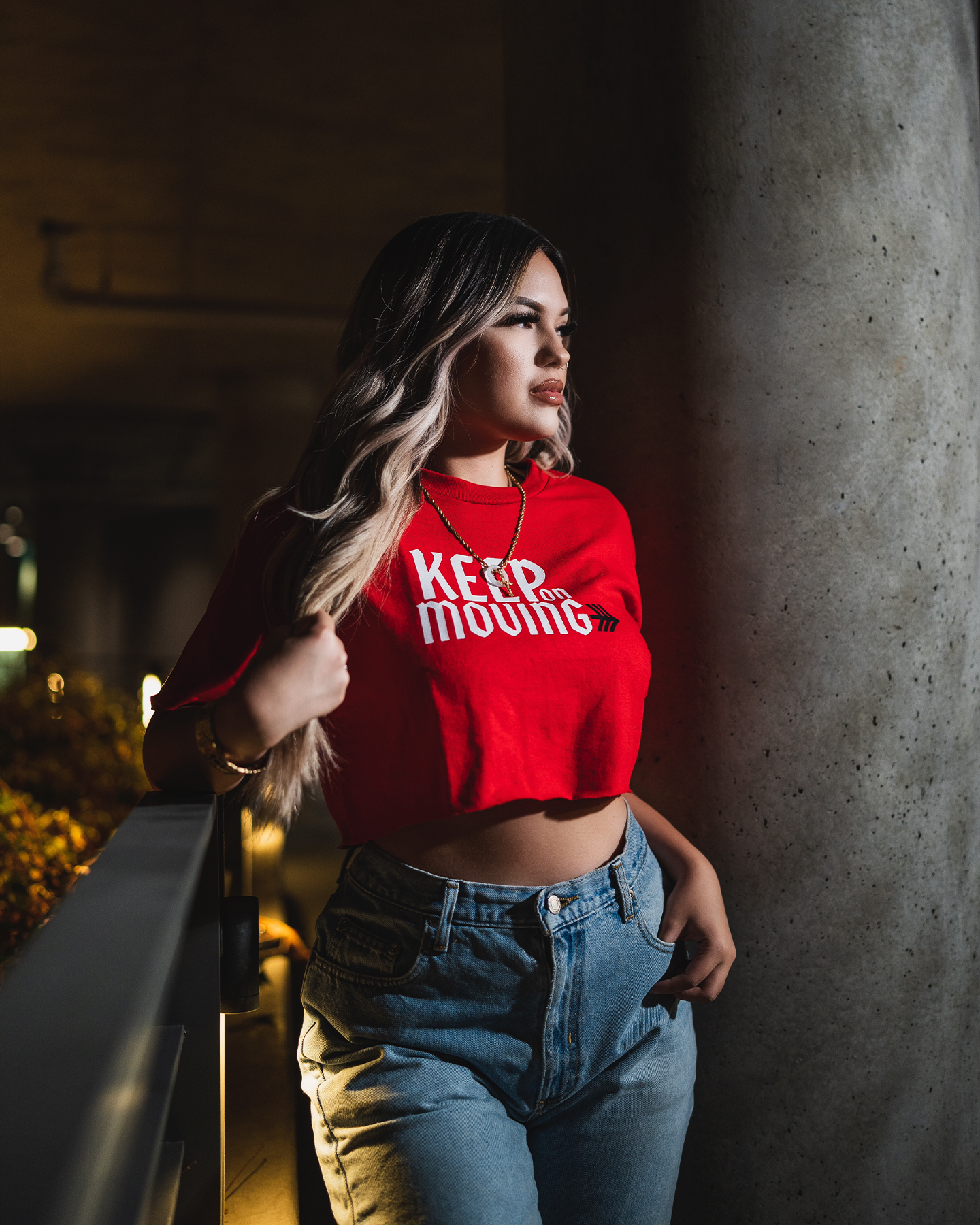 Keep On Moving Tee - Red